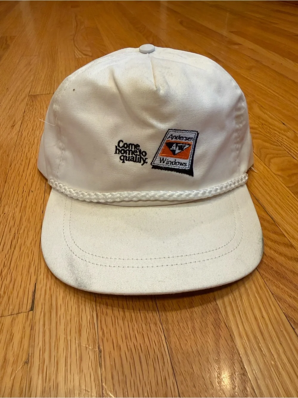 Anderson Windows White Rope-Detail Baseball Cap